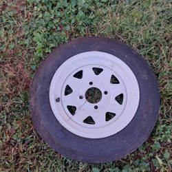 New 4.80x12 4 Lug Trailer Wheel And Tire