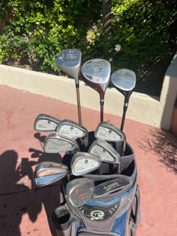 Men’s 12 Golf Club Starter Set w/ Bag - Gallery Killer Striker Oversize Iron Set Regular Flex