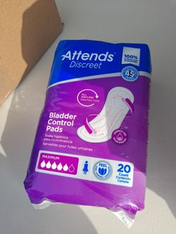 Attends Discreet Bladder Control Pads Maximum 20 Count