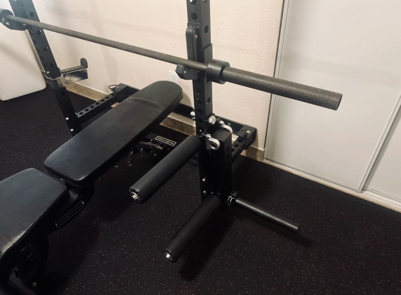 Leg Extension and Curl Attachment For Smith Machine Weight Bench•Home Gym