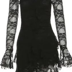 Black Goth Baddie Dress Size M 