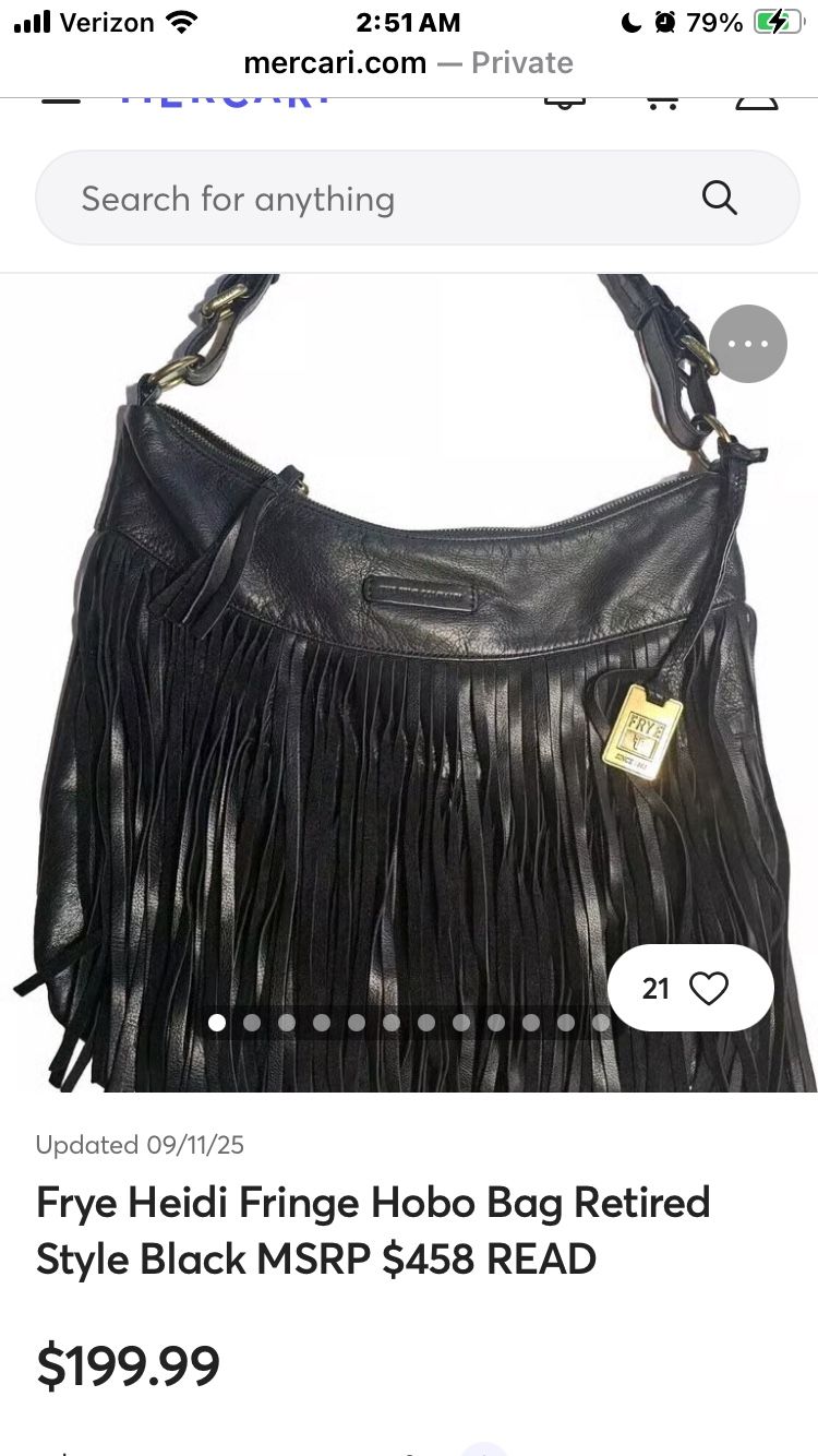 Frye Heidi Hobo Purse 