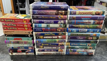 Disney, Pokémon, Indiana Jones Movies VHS Collection