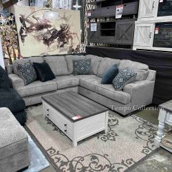 Delivery Available,  L Shape Sectional, Stone Color, SKU#1056103-2Pcs