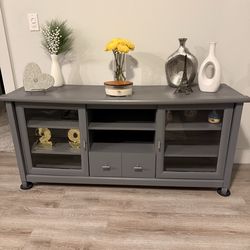 Gray TV stand