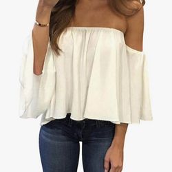 Women’s SHEIN Off The Shoulder Shirt Medium New In Bag