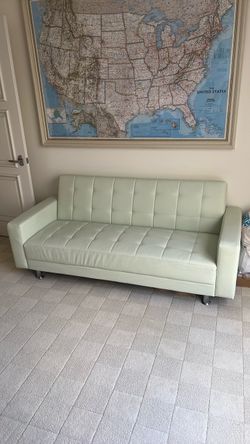 Faux leather couch/bed