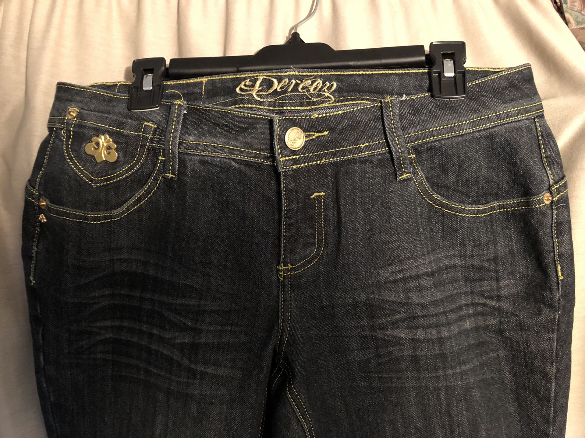 House of Dereon- Dereon Wide Leg Jeans