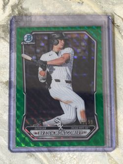 Braden Montgomery 2026 Bowman #BCP-53 Green Geometric Chrome Prospects /99
