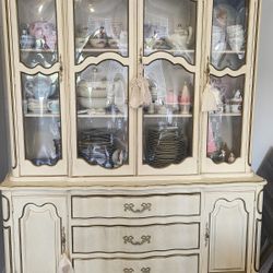 Antique French Provincial China Hutch