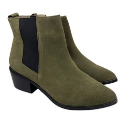 Sol Sana x Revolve suede green pull on ankle boots women’s Size 8.5
