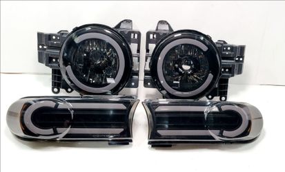 SMOKED HEADLIGHTS FOR 07-14 FJ CRUISER LED DRL+SEQUENTIAL TURN SIGNAL