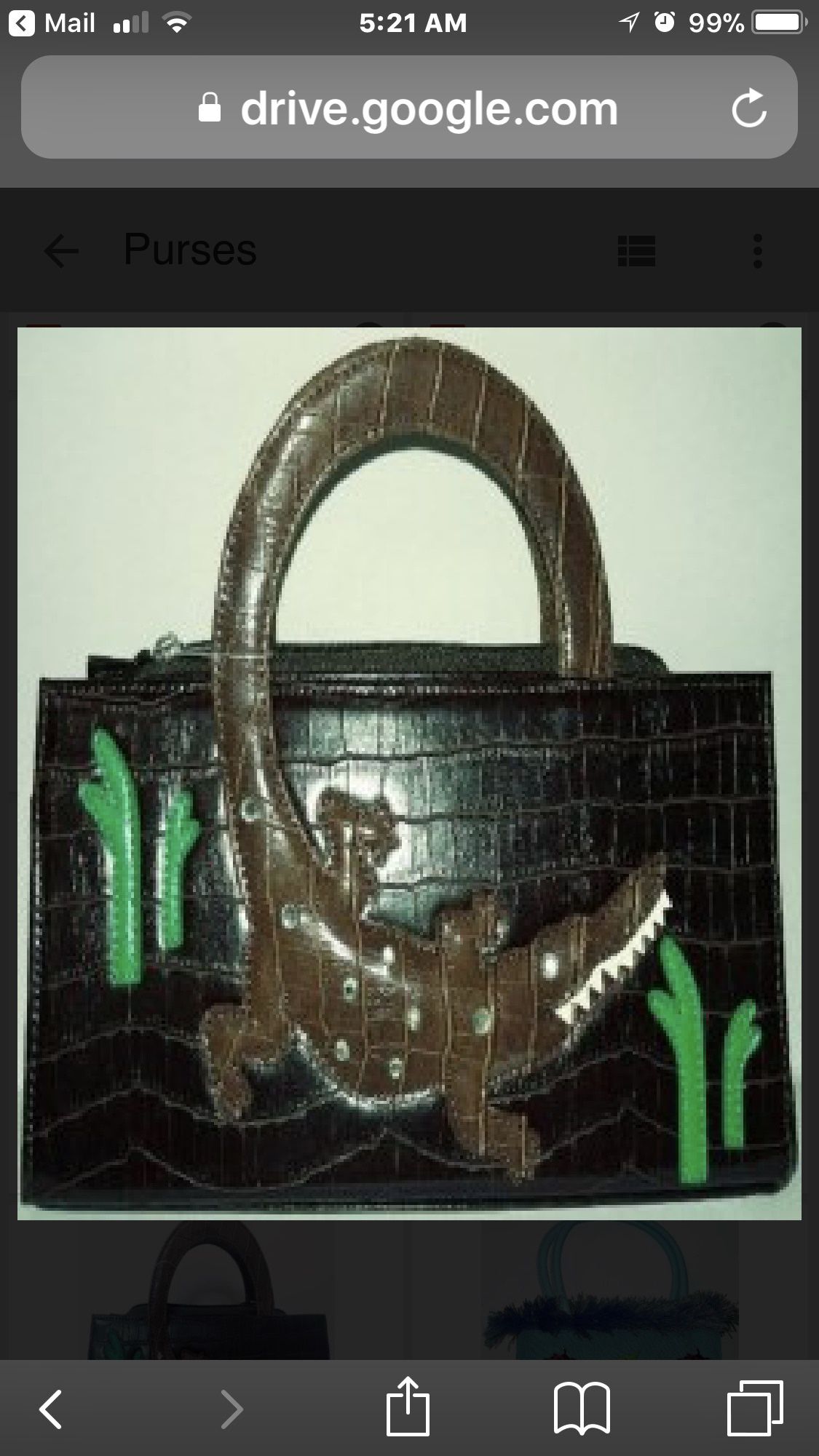 Brand new alligator purse