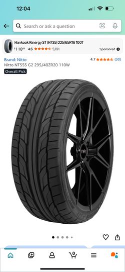 Nitto NT555 G2 295/40ZR20 110W… Only One Used