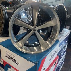 American Racing Vn701 Polished Staggered 22x9 - 22x11 for Obs or C-10