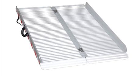 4FT, 33" Extra Wide Aluminum Ramps for Wheelchairs, 1000 LBS Capacity Portable Ramp with Handle, Non-Slip
