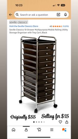 black plastic dresser set