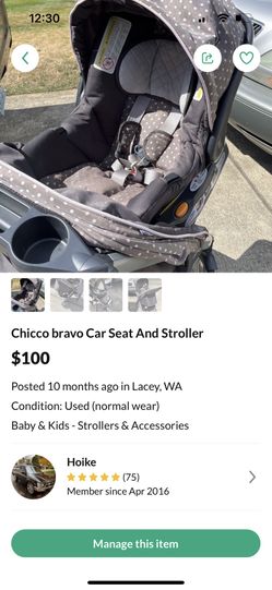 Chicco Bravo Car seat And Stroller