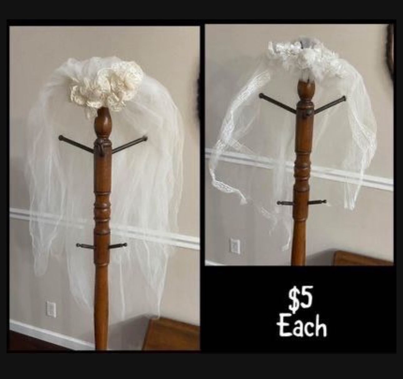 Vintage Beautiful Wedding Bride Veil Headpiece Just $5 Each xox