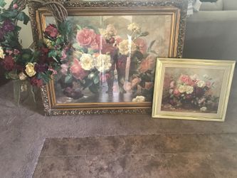 Floral decor, two prints one custom wreath!