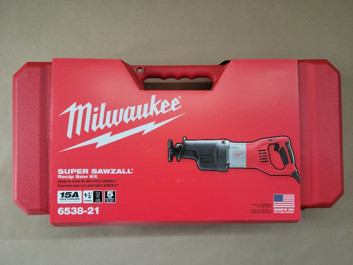 Milwaukee
15 Amp 1-1/4 in. Stroke Orbital SUPER SAWZALL Reciprocating Saw with Hard Case