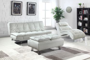 White Sofa Bed, Ottoman, Chaise! Only $650!!