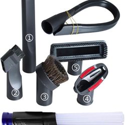 Replacement 32mm (1 1/4 inch) Vacuum Attachments, Brush Kit Dirt Remover