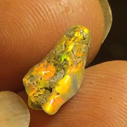 Stunning 1.75ct Ethiopian Fire Opal Polished Rough Crystal Stone 10x5x4