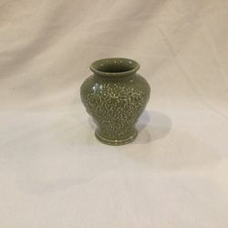 Longaberger Pottery Sage Flower Vase 5.5 inches - NEW