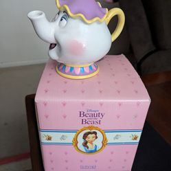 Vintage Disney's beauty and the beast teapot Bank
