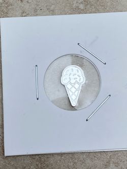 1 gram silver ice cream cone
