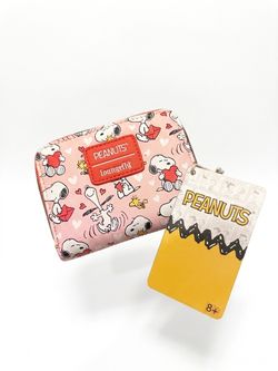 Loungefly Peanuts Snoopy & Woodstock Valentine's Day Hearts Zip Wallet