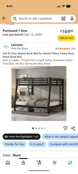 FULL over QUEEN BUNK BED
