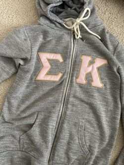 Sigma Kappa - Zipper Hoodie Letters - Size Medium 