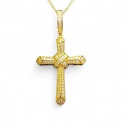 925 Moissanite Cross Pendant 