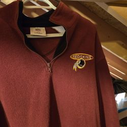 Washington Redskin Pullover Quarter Zip Size Med