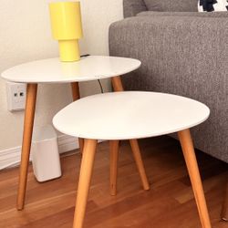 White Nesting Side Tables