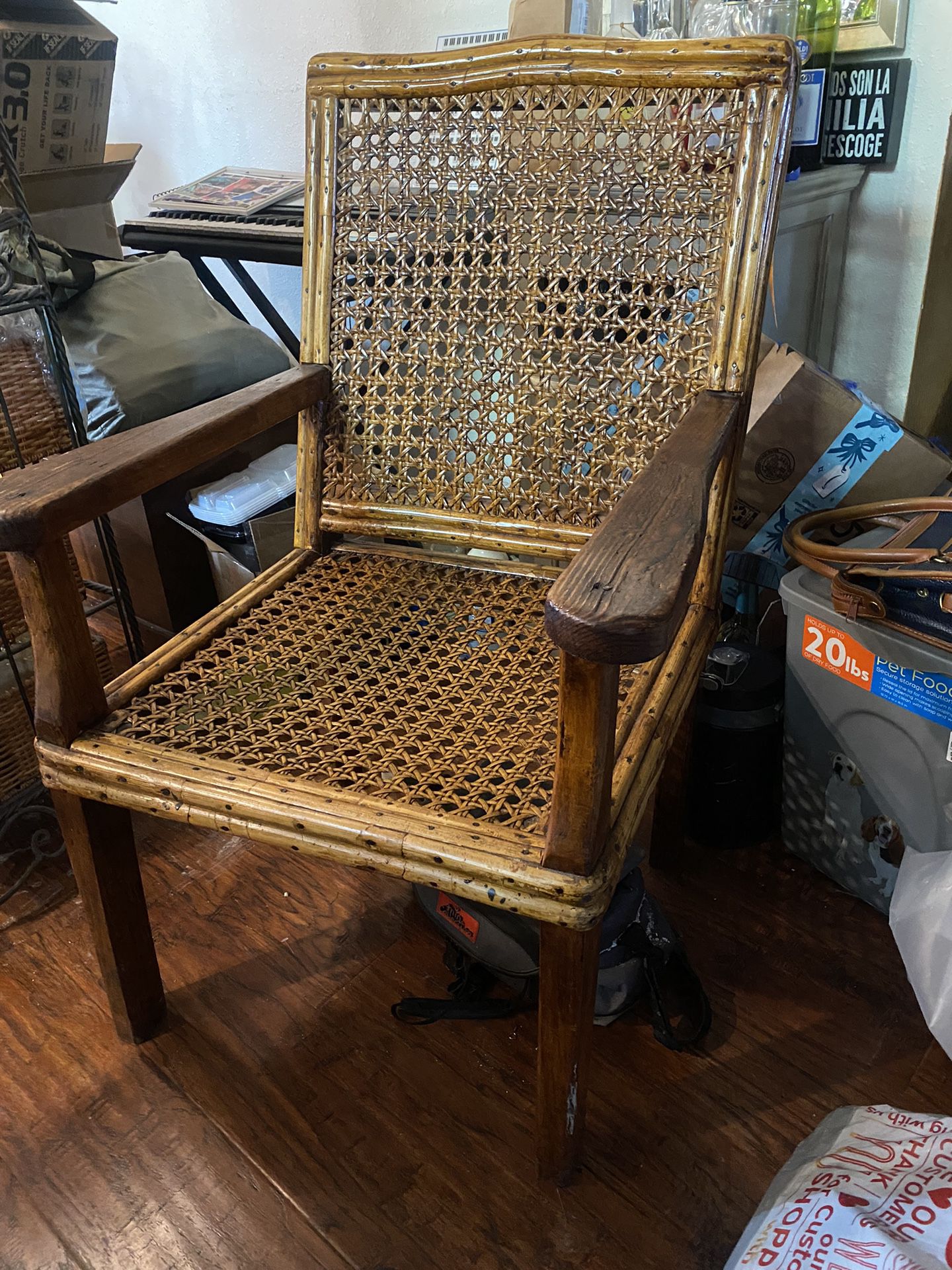 Wooden Rattan Chair From  Mexico