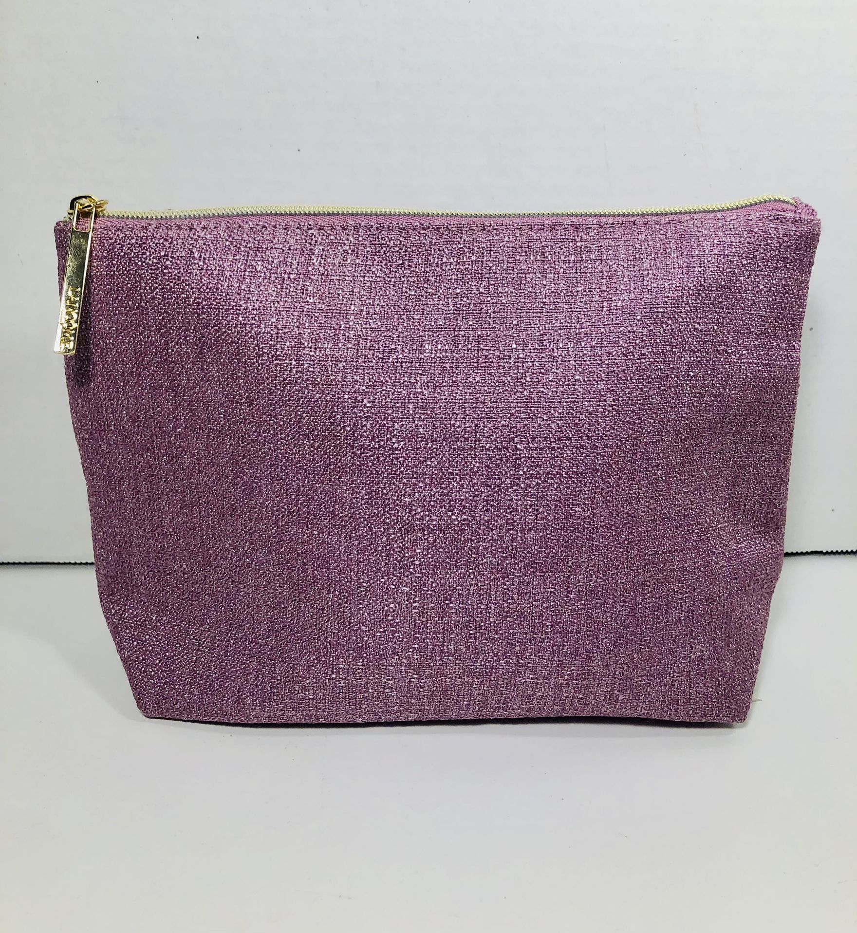 purple canvas lancome makeup bag