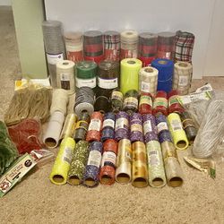 Deco Mesh, Tulle, And Mesh Tubing Lot 50 Rolls