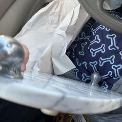 White Marble Two Headed Duck Kitchen Or Bathroom Fixture.