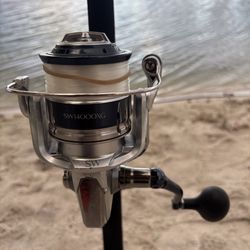 🐠 Preowned Shimano Saragosa SW14000XG Reel With Mono & Preowned BlackHook 7FT MH 20-30LB Rod 🔥