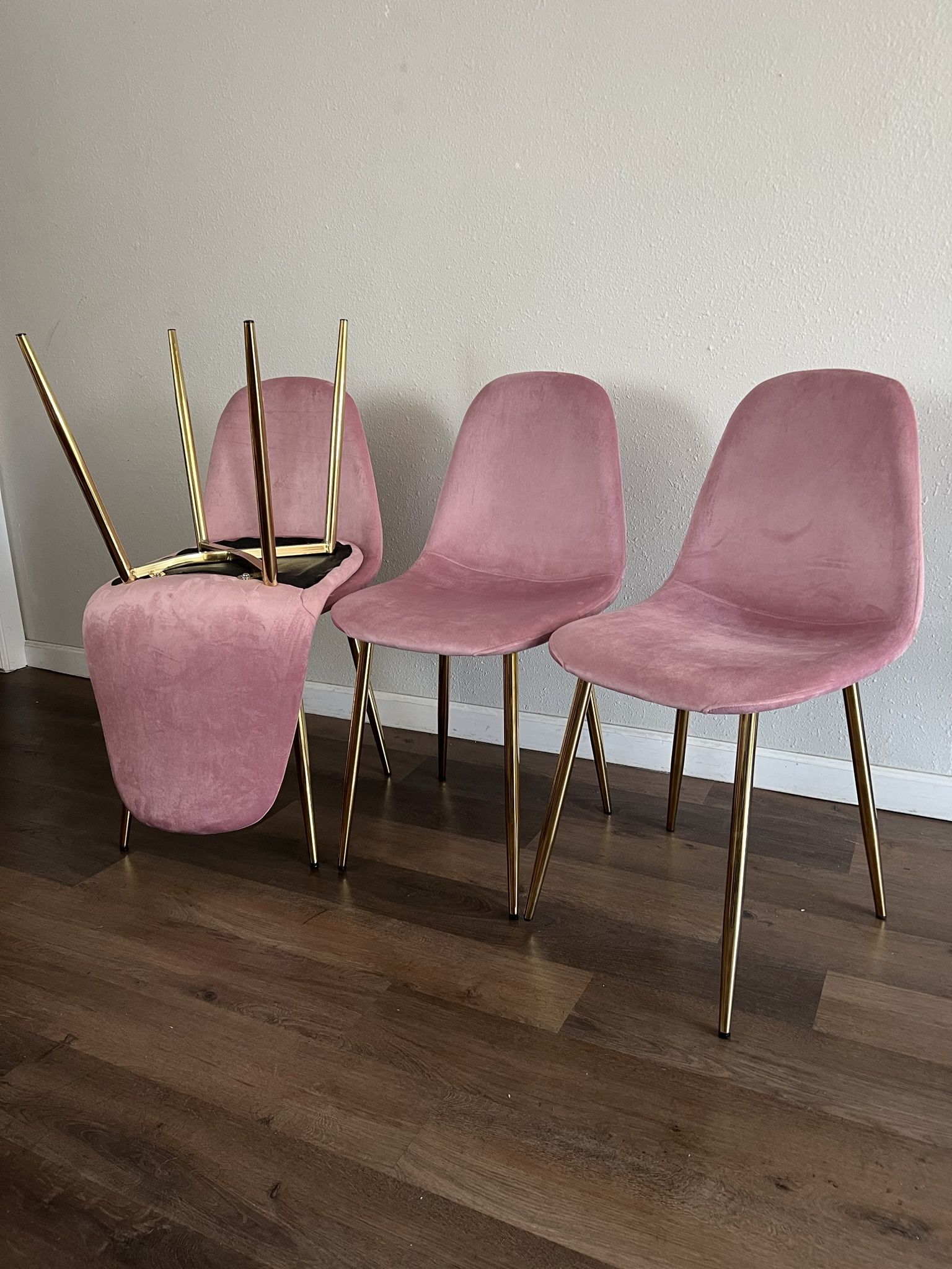 Velvet Dining Chairs Pick A Color - Pink, Blue , Gray , White, Black