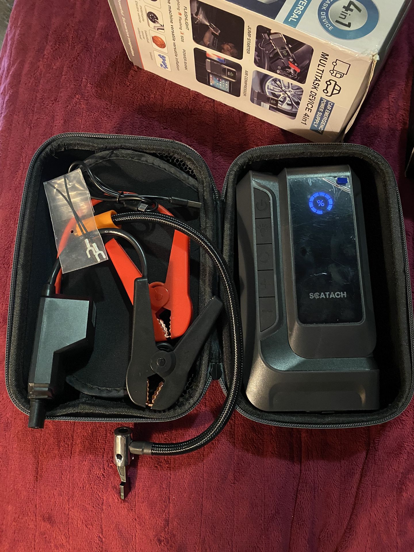 jump starters brand new with tire inflating compressor