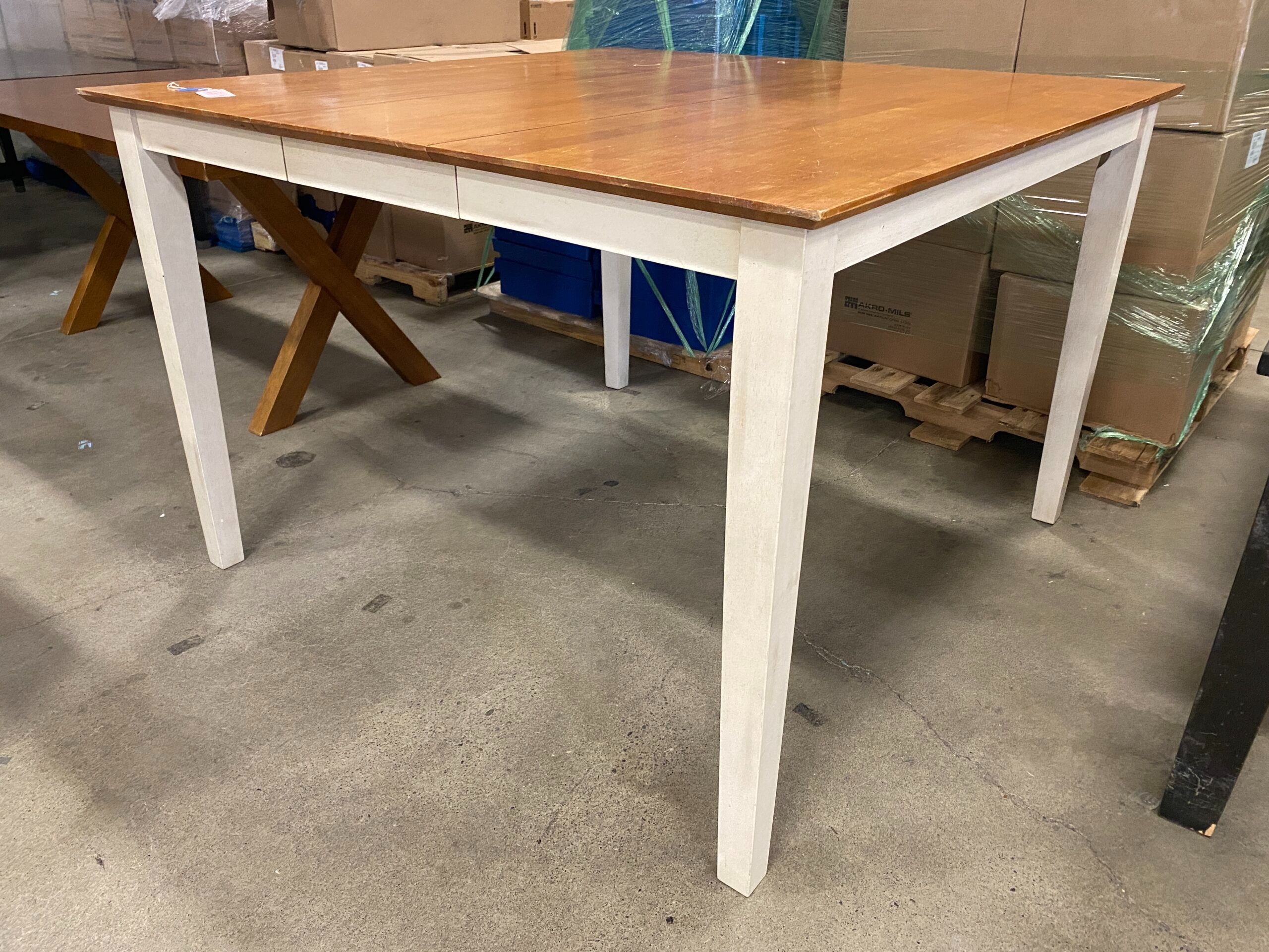 Tall Square Wooden Dining Table