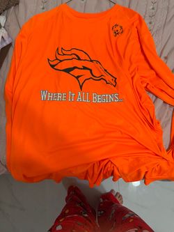 Denver Broncos Long Sleeve Orange Shirt