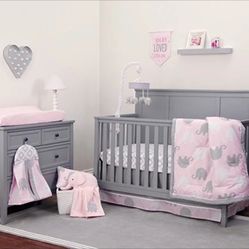 NoJo Elephant Crib Set