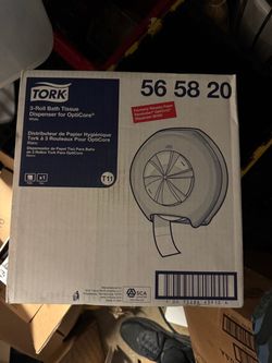 FREE!! GRATIS!! NEW!Tork 3 Roll Bath Tissue Roll Dispenser for OptiCore, 14.12 x 6.31 x 14.56, White