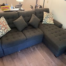 Brynn 2-pc Sofa Chaise W/ Pop Up Sleeper And Storage Raymour And Flanagan. 