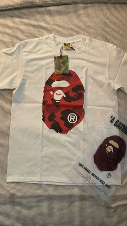 Red camo bape tee